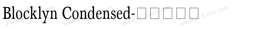 Blocklyn Condensed字体转换